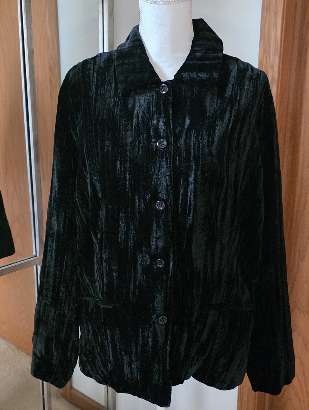 Coldwater Creek Crinkle Velvet Blouse